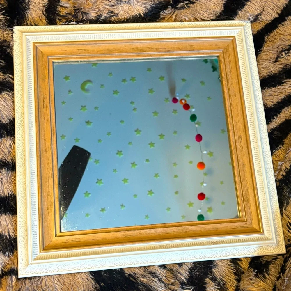 Elegant White Framed Wall Mirror